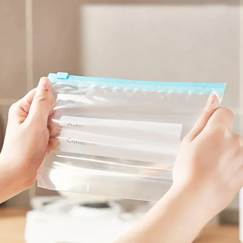 10pcs Thickened Sliding Lock Bag for Refrigerator Refrigeration, Freezing, Storage, Compact Bag, Food Grade Fresh-keeping Bag