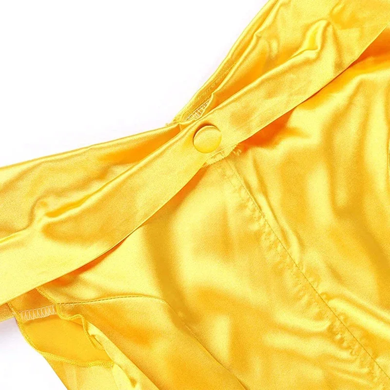 Belle Cosplay Costume Women Adults Beauty and The Beast Belle Princess Yellow Dresses Accessories Suit Halloween Party Clothes