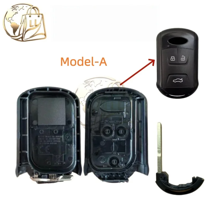 Original Remote Car Key Case Shell  3 Buttons With Logo For Chery Tiggo 5 7 8 Arrizo 5 6 7 Remote Key Case Fob Replacement