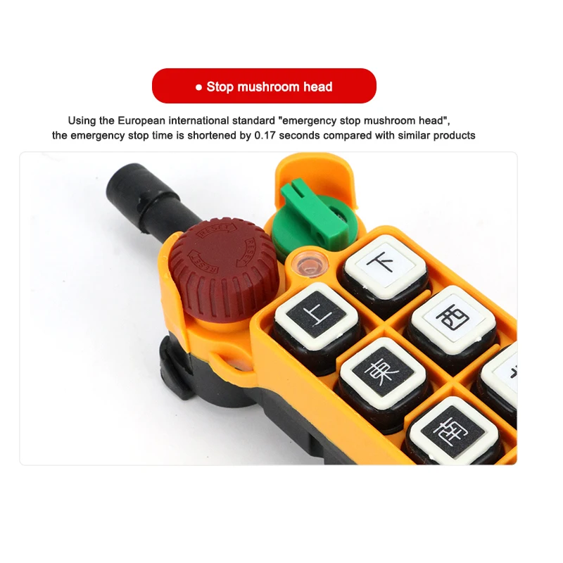 

F24-8D / F24-8S Portable Wireless Industrial Remote Control 1 / 2-Speed Button 8 Buttons With 1 Transmitter 1 Receiver For Crane