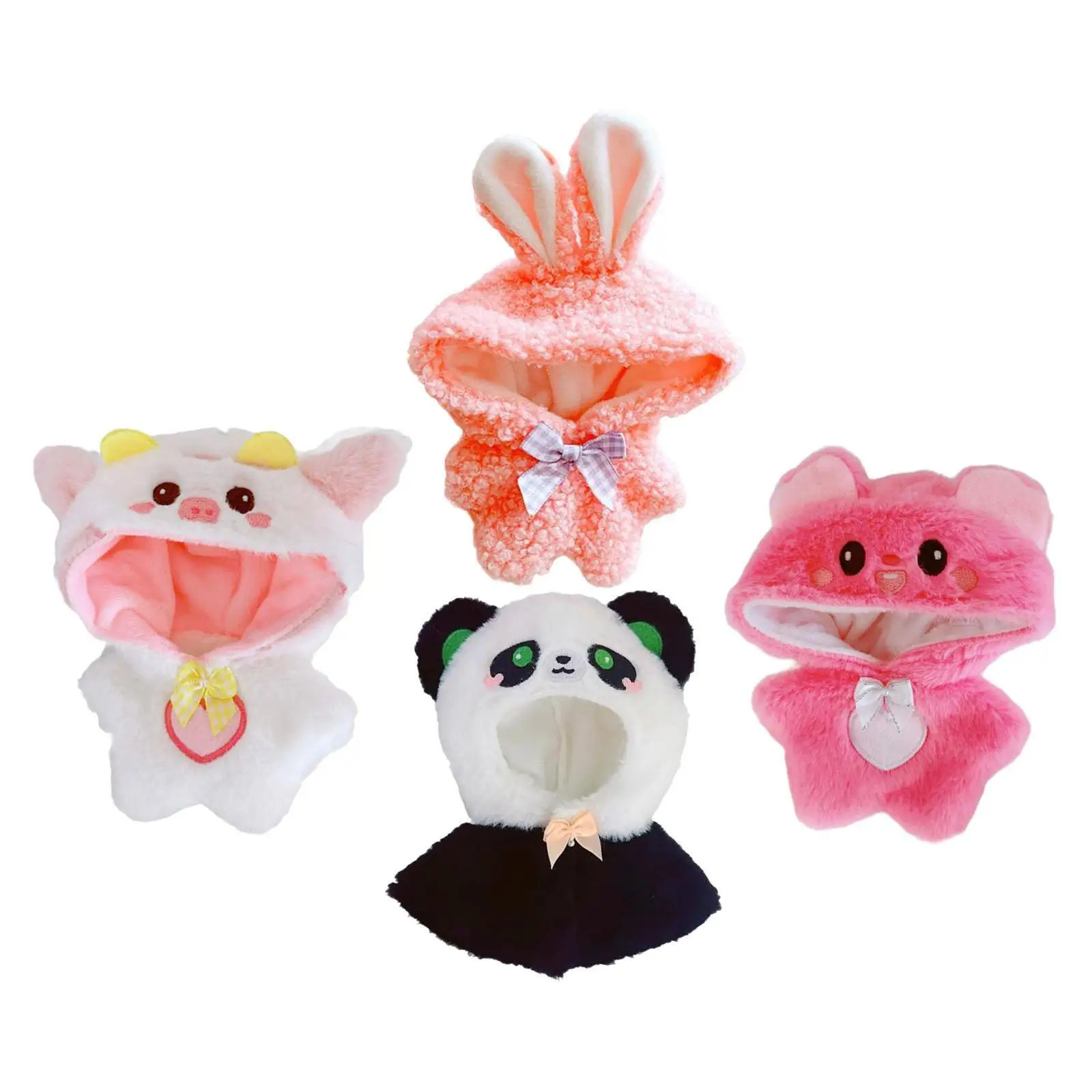 Roupas de boneca de pelúcia para crianças, DIY seu próprio brinquedo de boneca, Roupas para menina, Colecionáveis, 6,69"