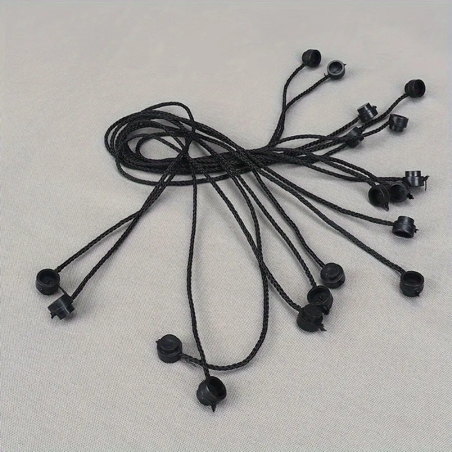 5pcs Black Spider Silk Rope Connectors, 23.5cm Building Bricks Chain Building Block 14226 63141 Accessories High-Tech MOC Blocks