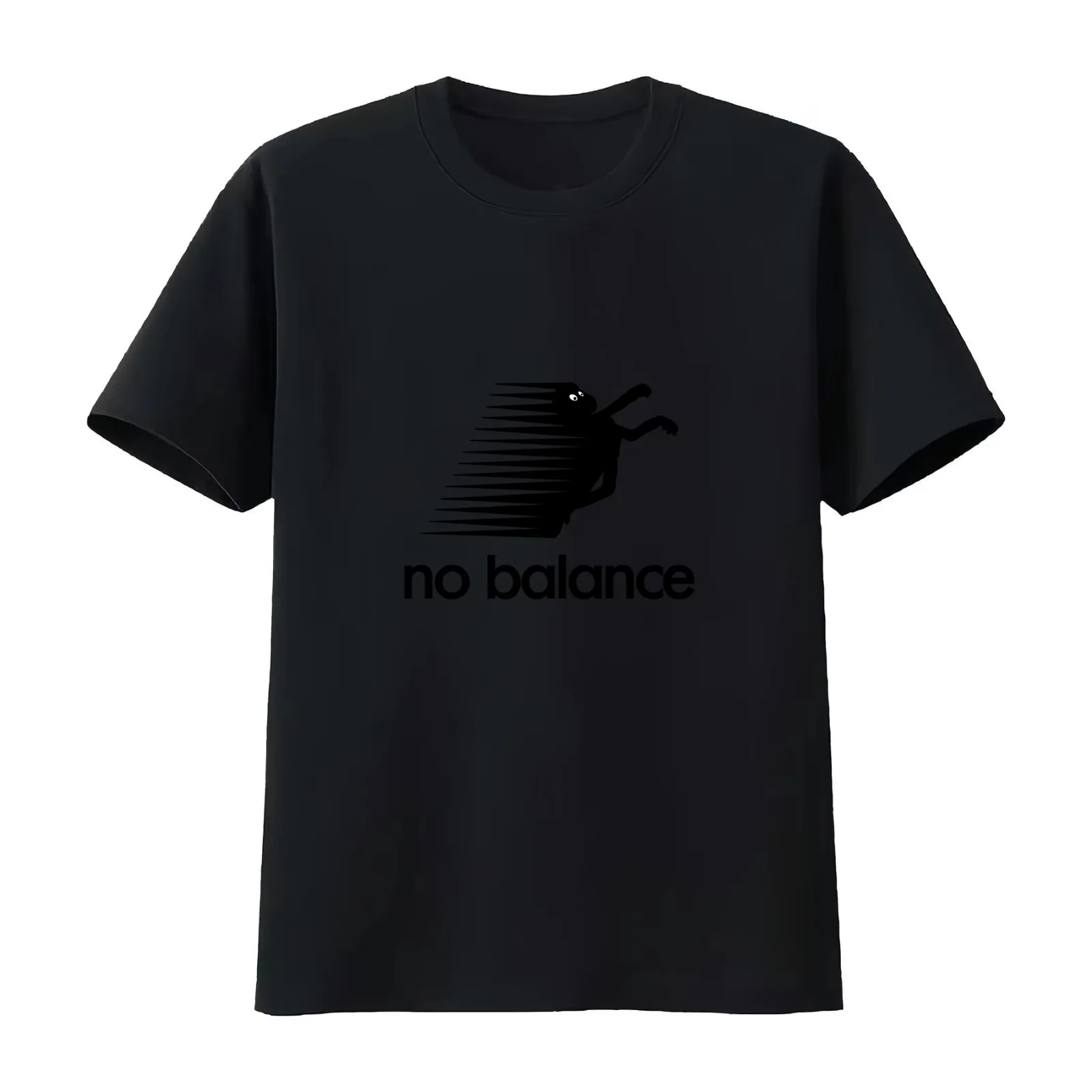 No Balance T-Shirt Summer Casual Cotton Tee Oversized Streetwear Tops Vintage Graphic Print Loose Fit Short Sleeve