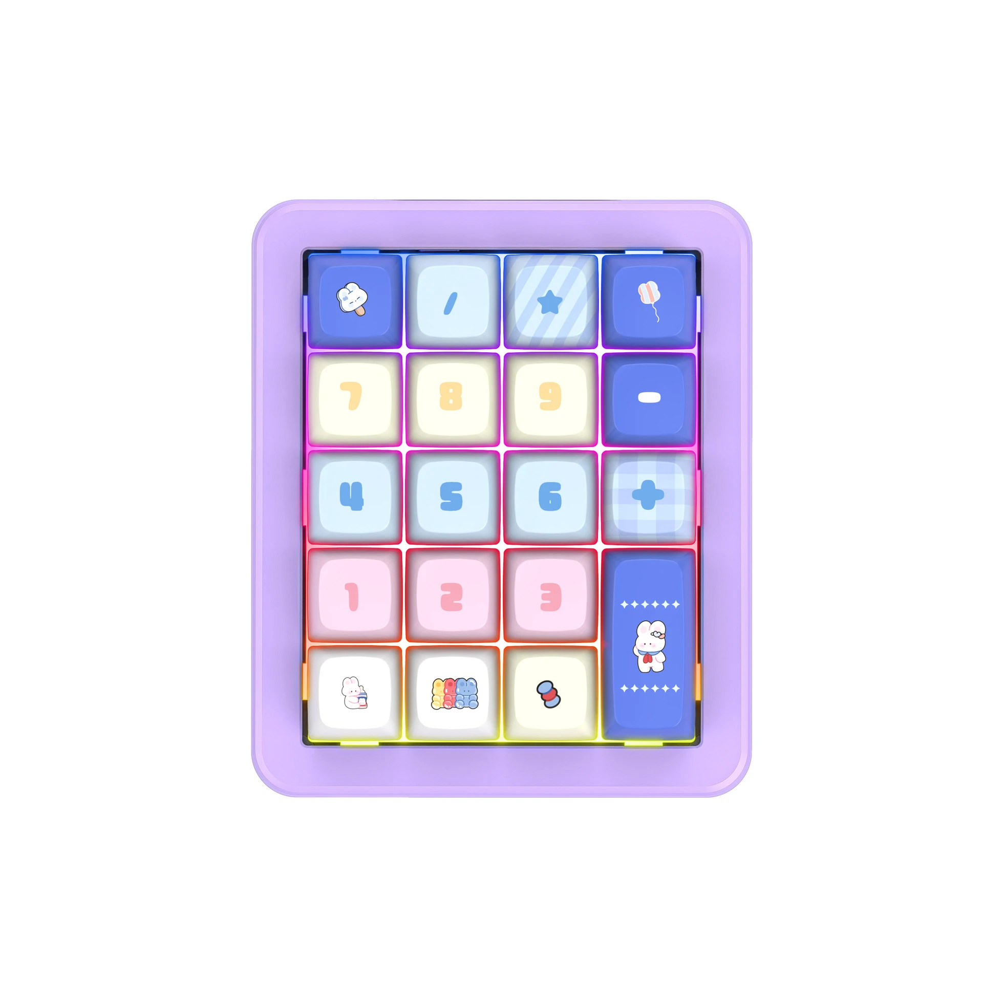 Mechanical Numpad Hot Swappable Red Switch RGB Backlit 20 Keys Macro Programmable Wired Numeric Keypad Type-C for Laptop PC Game