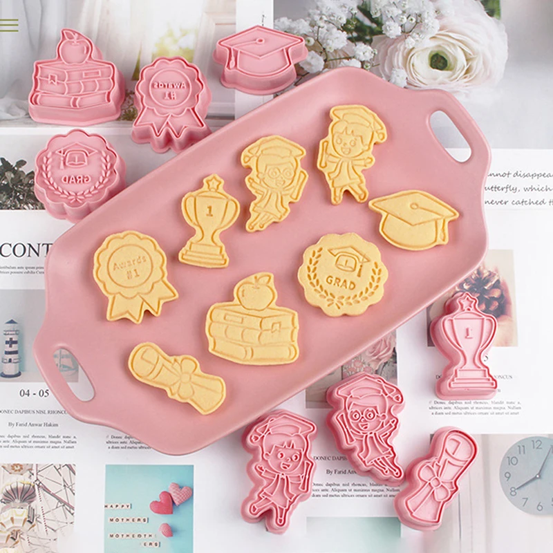 Easter Cookie Cutter Mold Rabbit Egg Jam Biscuit Embossers Stamp Mould For Congrats Graduation Cake Decoration DIY Baking Too