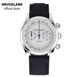 Hruodland 2024 Retro Business Quartz Stainless Steel Leather Watch G-002 Sapphire Crystal 10Bar waterproof reloj hombre Gift