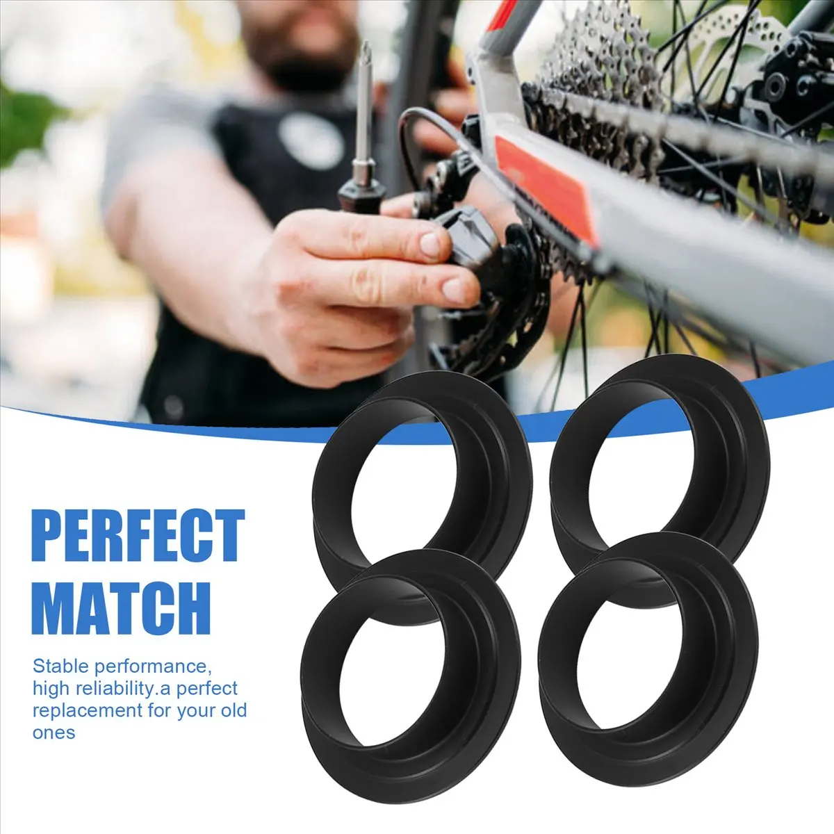 

AD10 4Pcs Bicycle Axis BB Bottom Bracket Medium Shaft Bearing Protection Cup Cover MTB Mountain Road Bike Bicycle Parts