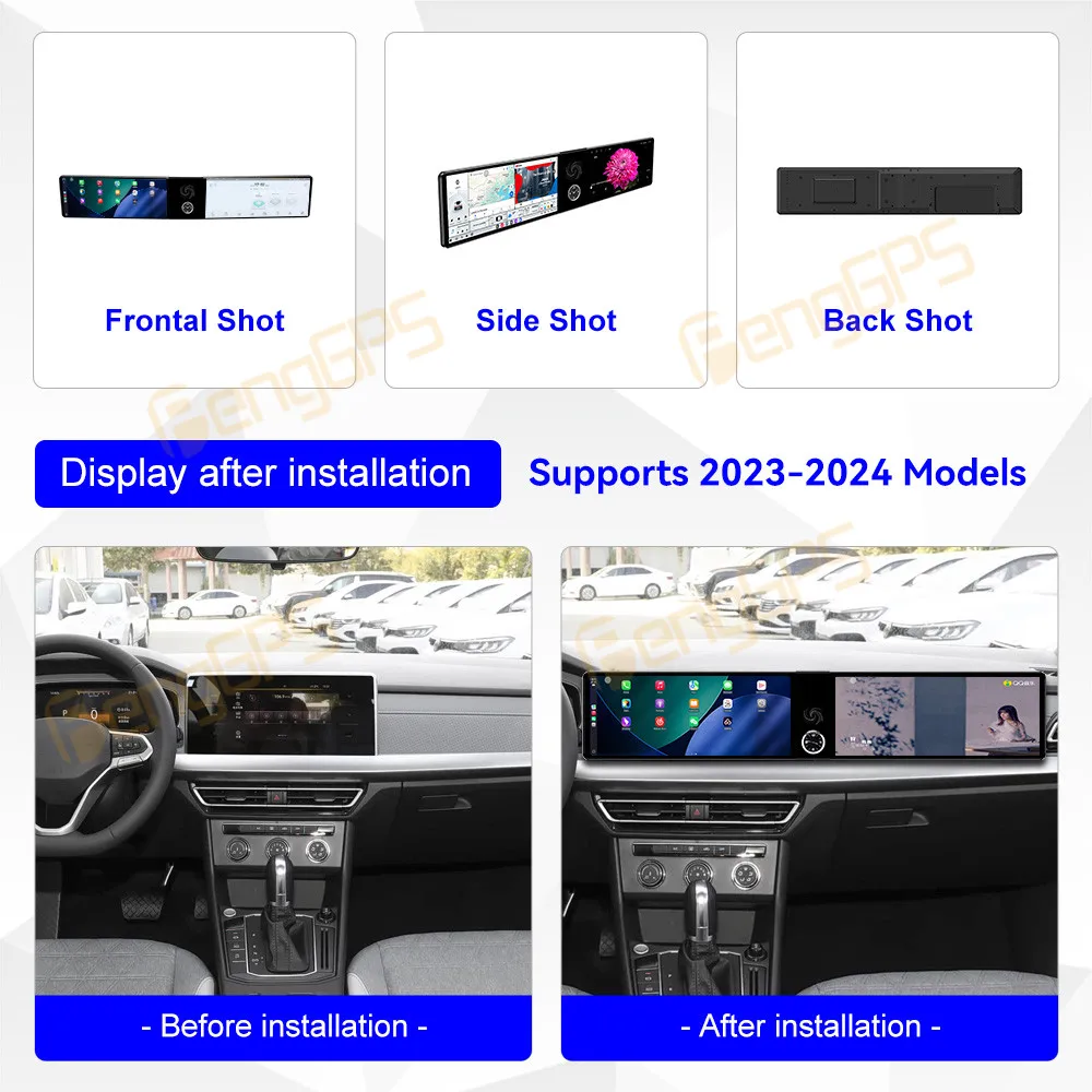 Android 13 Multimedia Player Dual 12.3 Inch Screen Car Radio For Volkswagen Lavida 2023-2024 CarPlay GPS Navigation Stereo Host