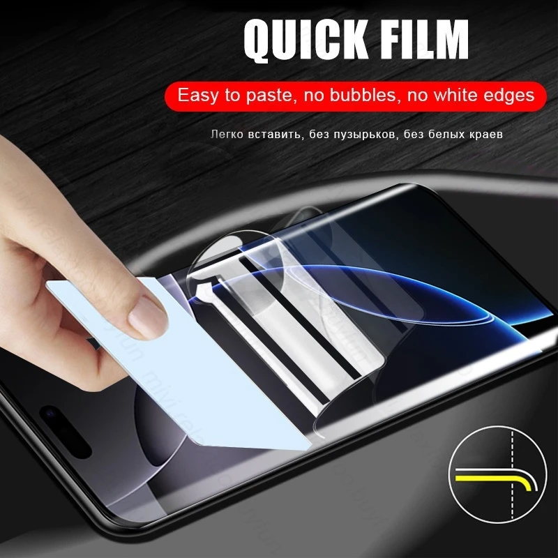 4Pcs 30000D Soft Hydrogel Film for iPhone 16 Pro Max Plus Curved Screen Protector on iFone iHone iPhone16 i Phone 16 Not Glass