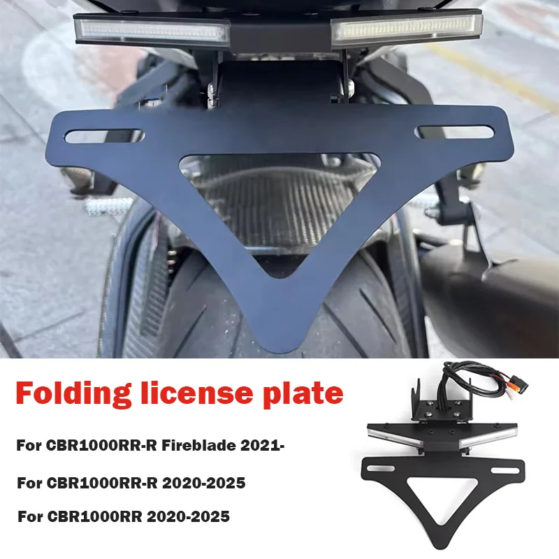 

Motorcycle Foldable license plate rack LED Tail Lights Turn Signal Light For HONDA CBR1000RR CBR1000RR-R Fireblade 2020-2025
