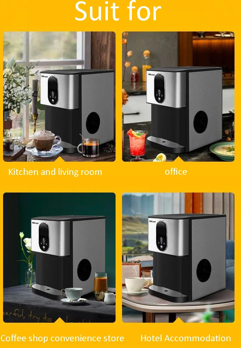 

Self-Dispensing Countertop Nugget Ice Maker Automatic Ice Cube Maker Small Square Ice Extrusion Machine With Self-Cleaning
