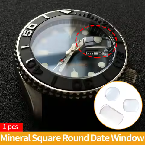 1 pcs Cyclops Mineral Glass Square Round Date Window Glass with lens Watches Crystal Repair Shop Tools Accessories Watch Sur