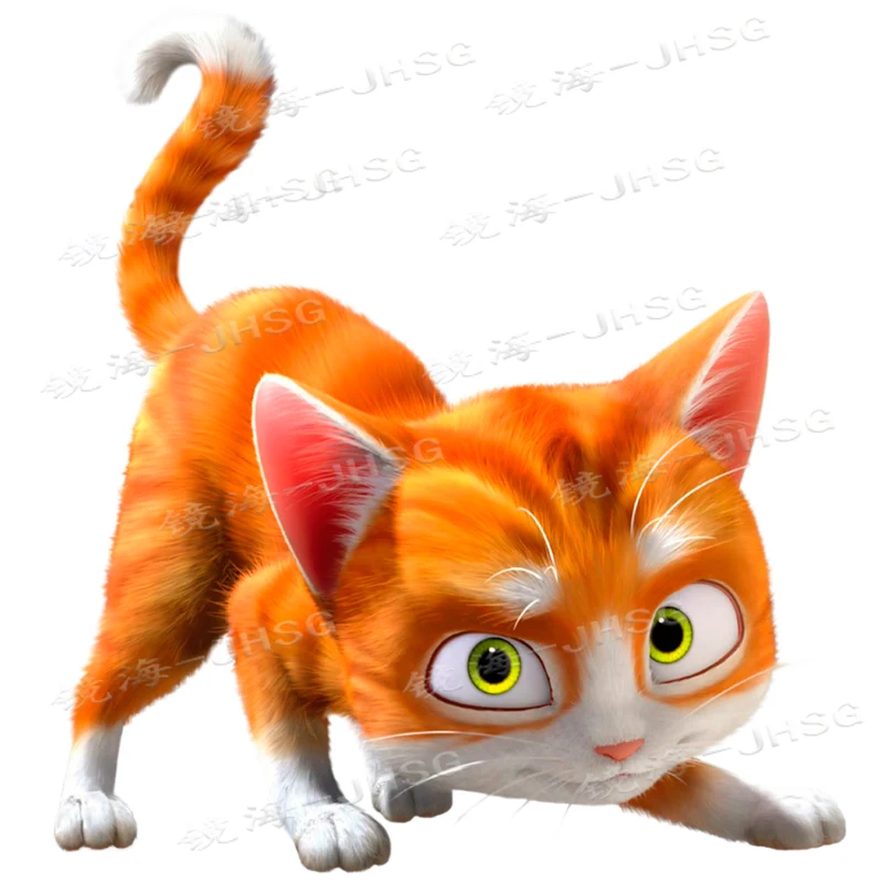 Cute Cat Fun Cartoon Car Sticker PVC Car Motorcycle External Decoration Waterproof Vinyl Decal