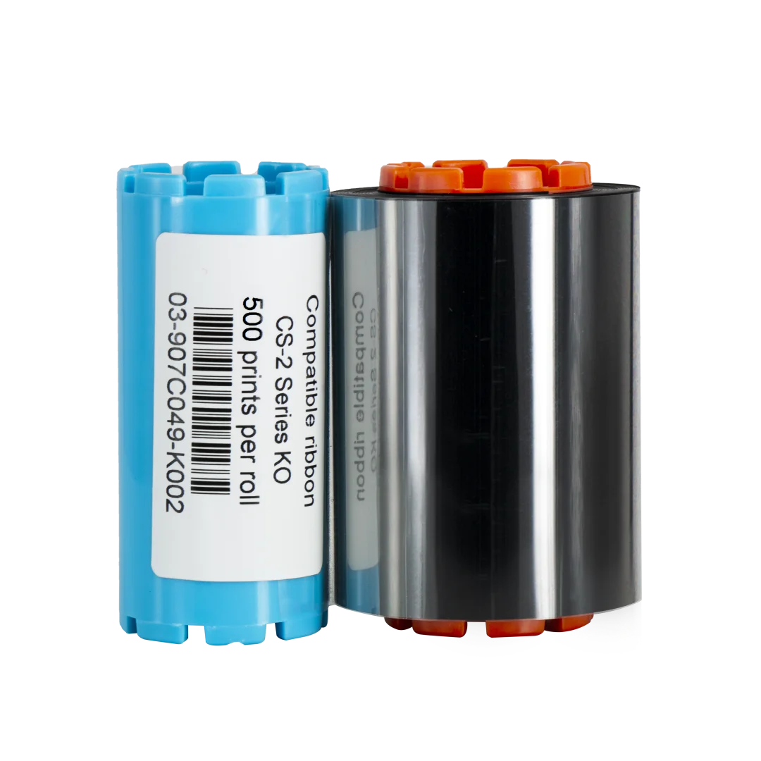 

CS2 KO black and overlay printer ribbon 500 Images compatible with hiti CS200 CS200e CS220 card printers