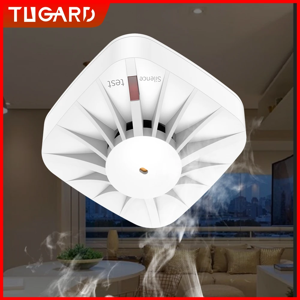 Independent Sensor Fire Protection Smoke Detector Alarm for Home Warehouse Security