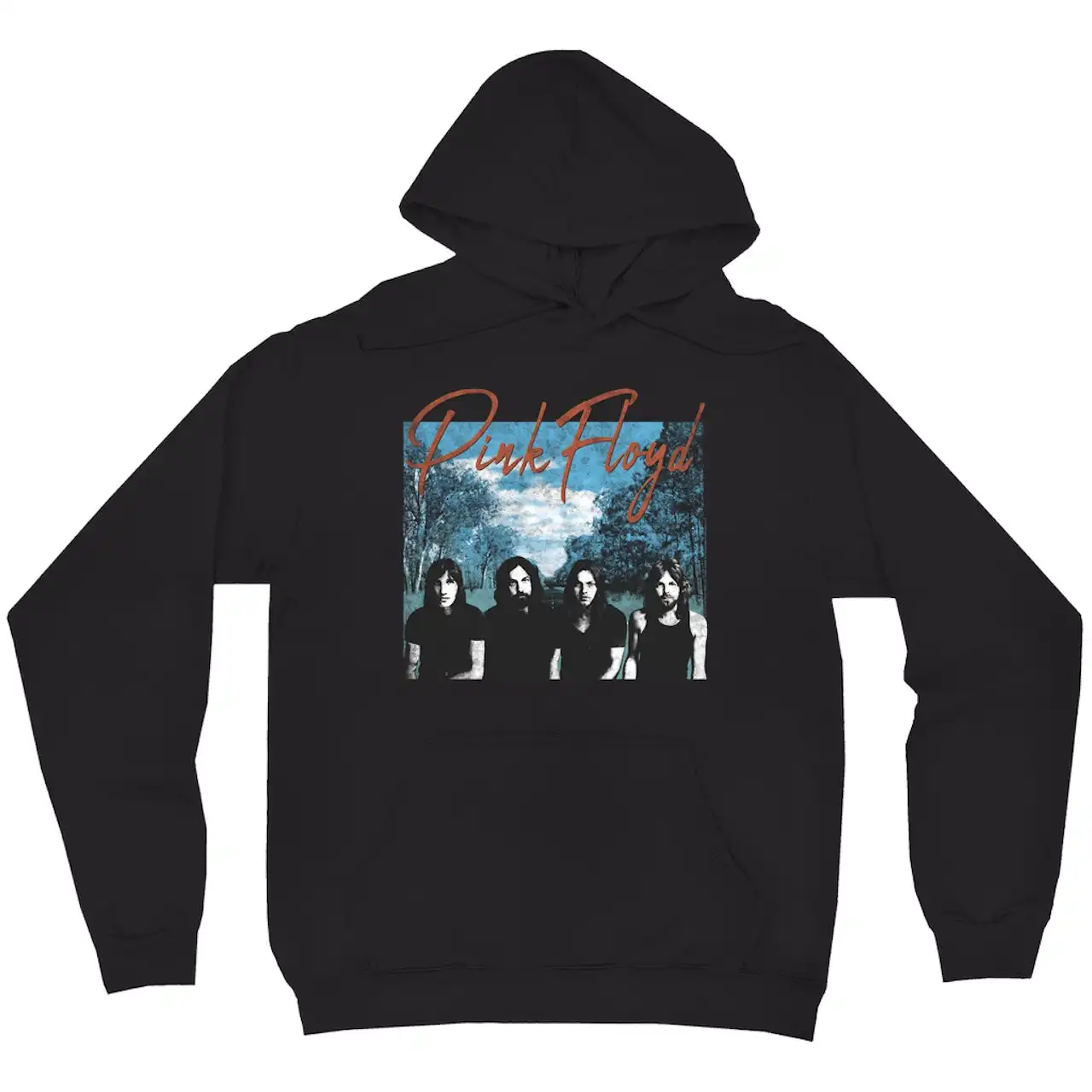 

Men's Ro Guitar Drummer Vintage High Street Hoodie Bla White Loose Fit Youthful Printed Cotton Sweatirt