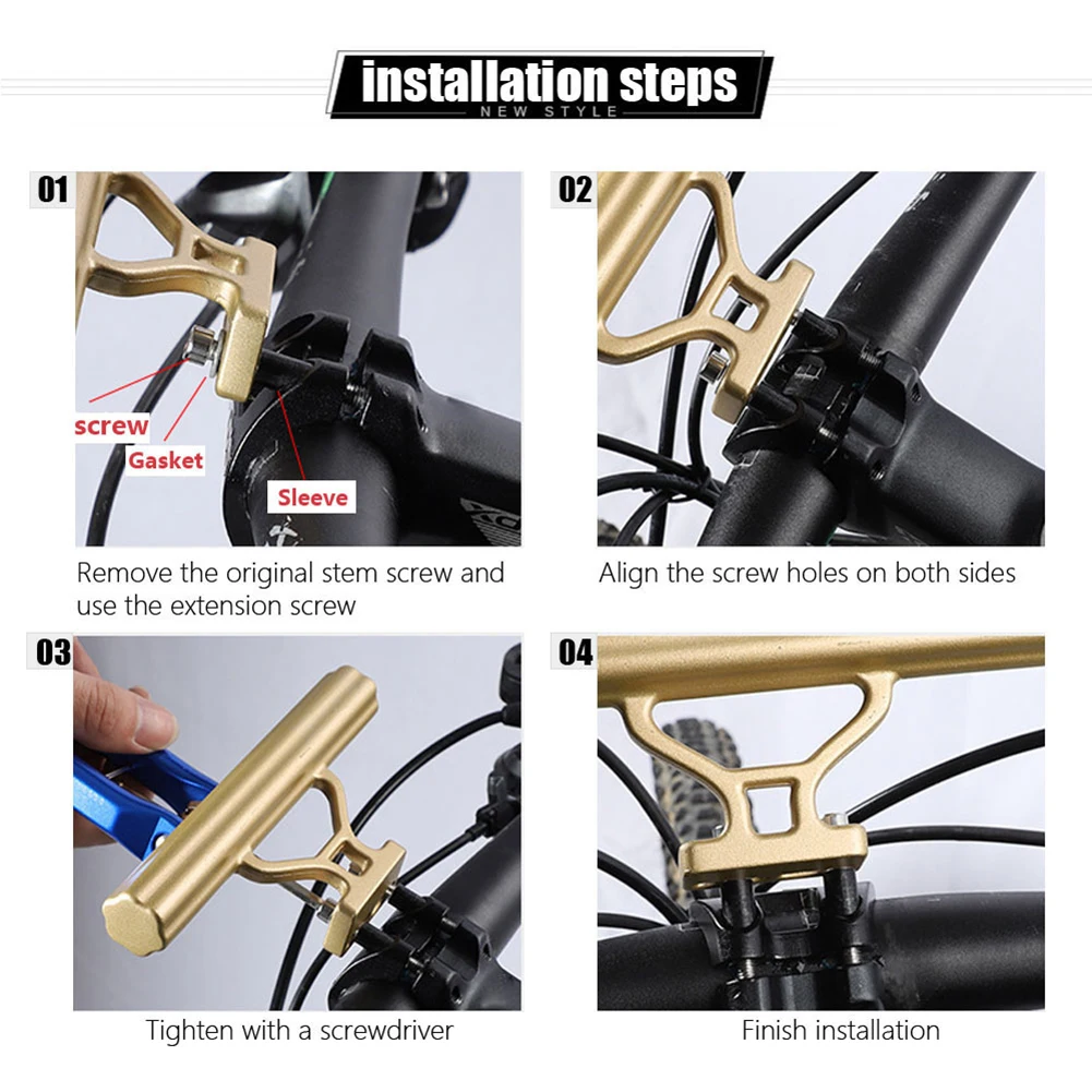 1pc Fahrrad Lenker Verlängerung Rack 150mm Aluminium Legierung MTB Rennrad Lenker Verlängerung Halterung Universal Radfahren Zubehör – Detail 6