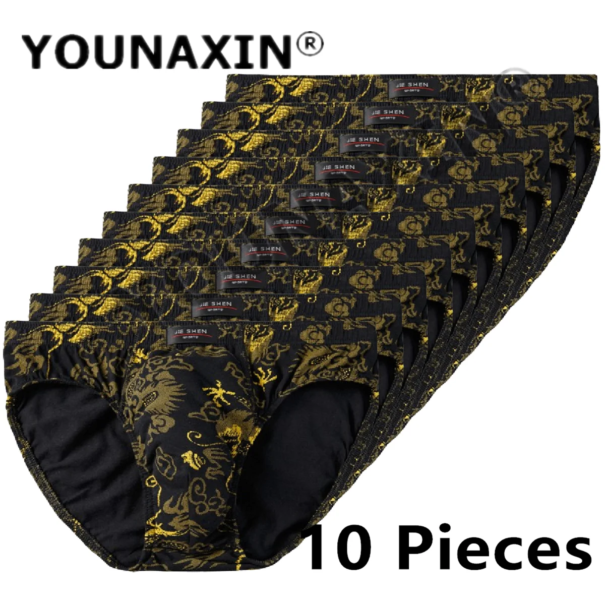 YOUNAXIN 10 Pieces Cotton Underpants For Men Briefs Male Underwear Knickers Panties Pant Shorts Undies Dropshipping