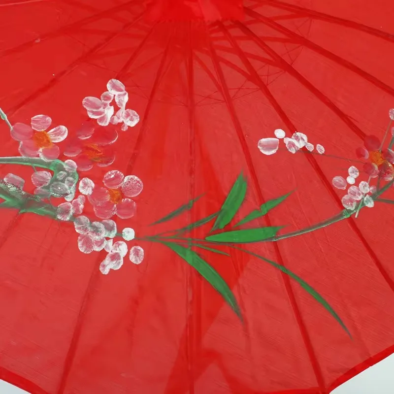 Hot sale 82cm Handmade Classical Oilpaper Umbrella Bamboo Parasol Stage Performance Prop Dance Umbrella Handmade Craft Parasol