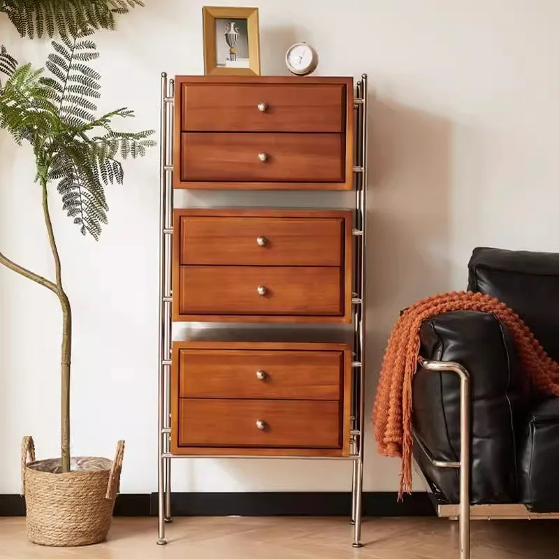 خزانة صدر من الخشب الصلب، أريكة تلفزيون شمالية، خزانة جانبية، خزانة متوسطة عتيقة متعددة الأغراض #2