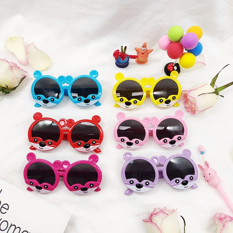 New children's Sunglasses Cute Cartoon Bear UV resistant Eyeglasses Boys and girls toy style Glasses