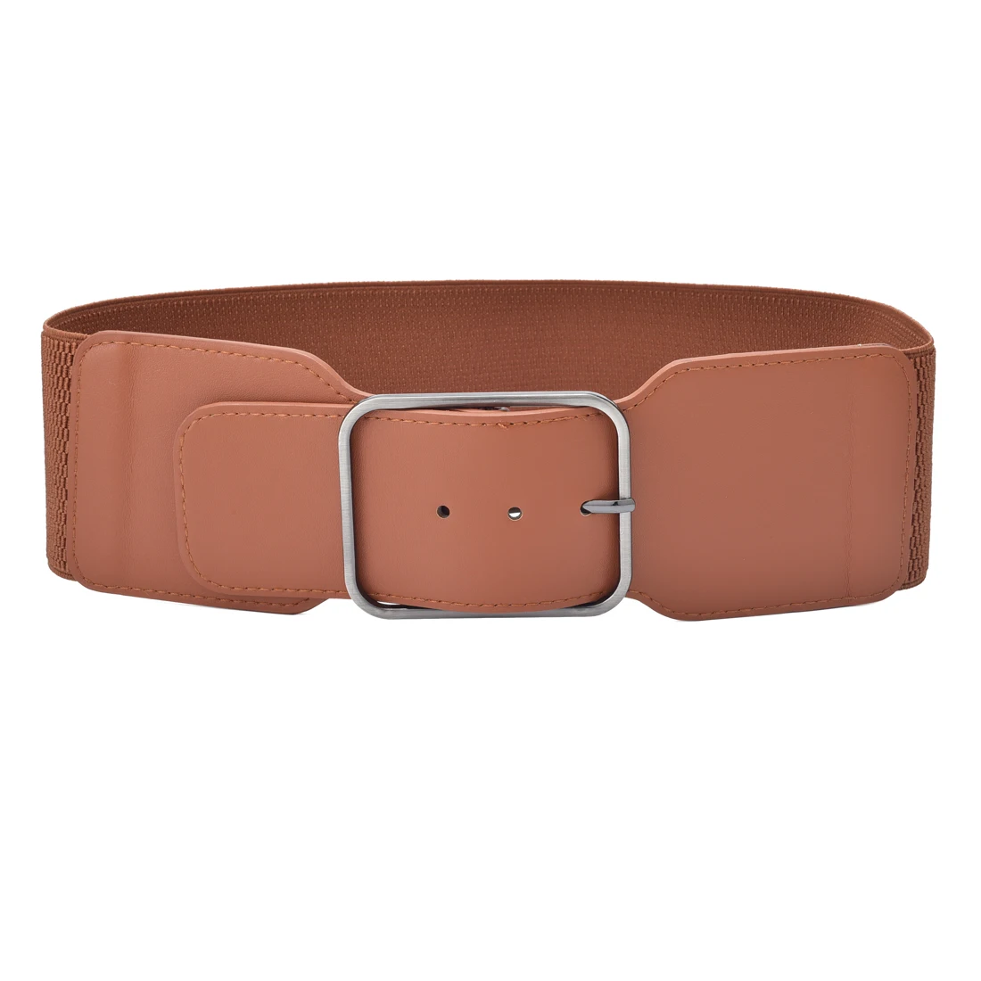 Women Stretchy Wide Waist Belt Ladies Elastic Dress  display picture 3