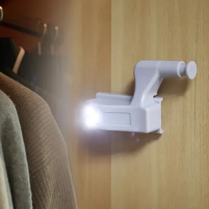 1/20 قطعة LED الداخلية المفصلي مصباح خزانة التعريفي ضوء خزانة خزانة أضواء الاستشعار العالمي غرفة نوم المطبخ خزانة مصباح الليل