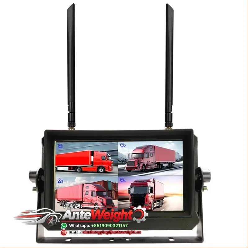 Touch Screen 7 Inch RV Trailer Wireless Rear Observation Camera System with Built-in Video Recorder
