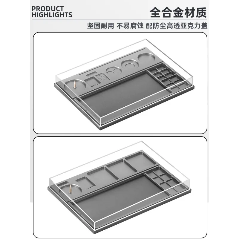 Watch repair tools Metal parts box Multi-grid distinction Maintenance auxiliary tools Shockproof bracket parts Screw disk