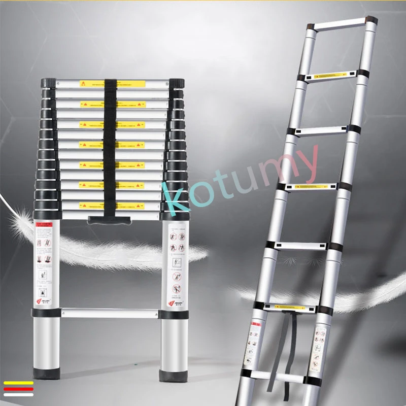 Convenient Household Telescopic Ladder Climbing Stepladder 2.3M 2.7M Home Engineering Extension Step Ladders Reinforced Steel