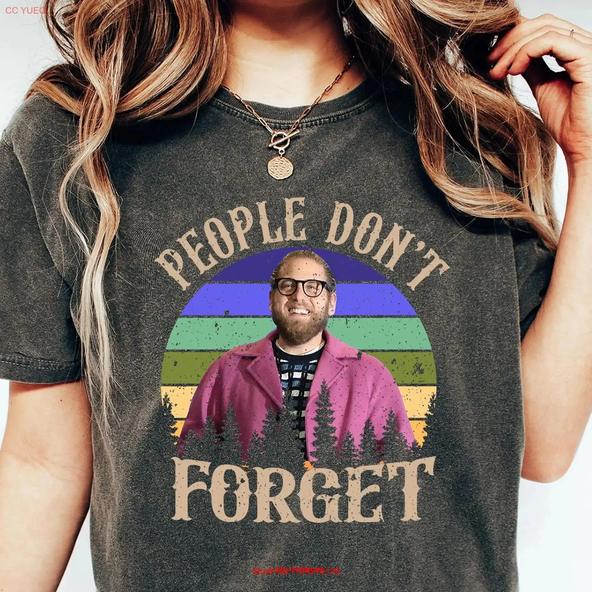 Funny Jonah Hill shirt People Don't Forget Sunset Retro Vintage Comfort Colors T Birthday Christmas long or short sleeves