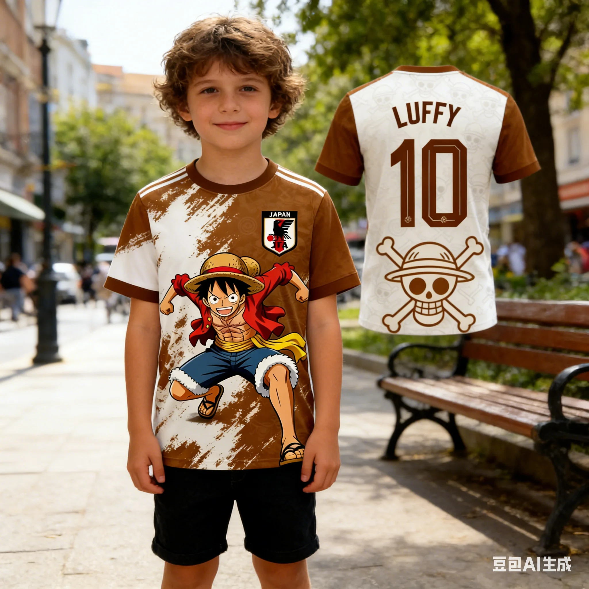 One Piece Luffy Jersey Multiple Sizes HD Print Football Kit Polyester Quick Dry Kids Adult Men Anime Sportswear 2026 Gift