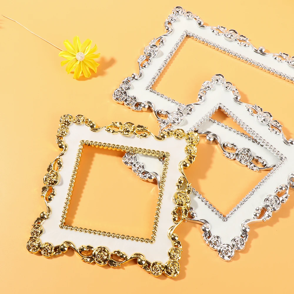 New Gold Silver Resin Single and Double Light Switch Surround Socket Plate Wall Sticker Cover Frame Decor