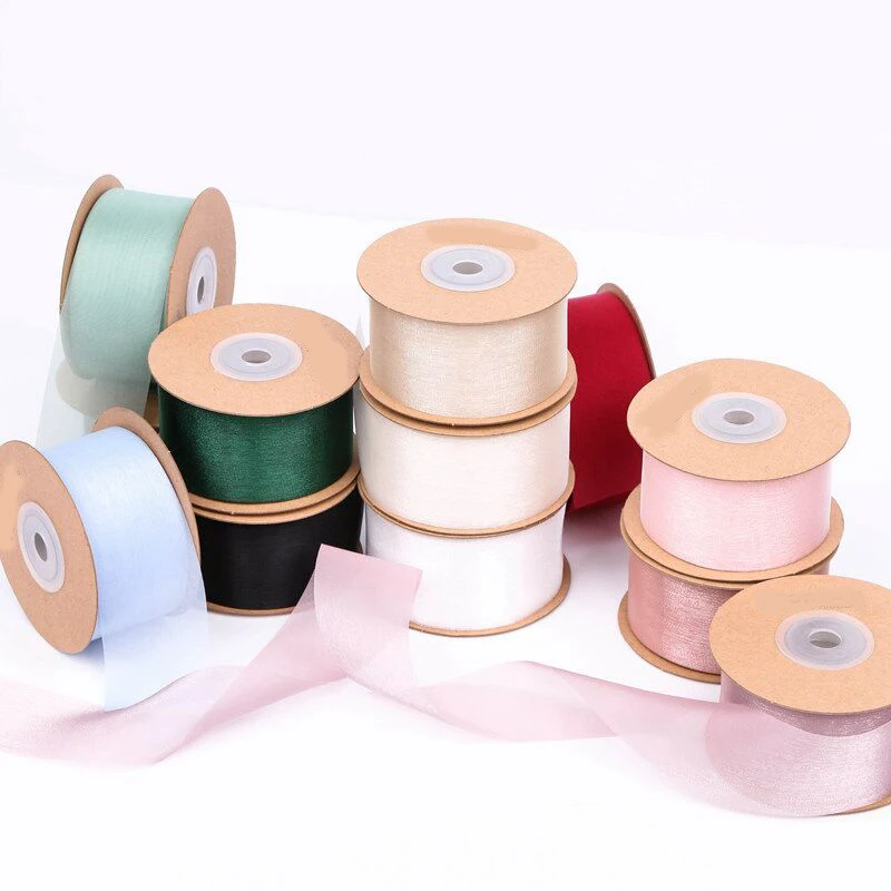 

20 Yards 25MM 40MM Tulle/Frosted Ribbon DIY Handmade Material Headwear Bow Gift Wrap Wedding decoration