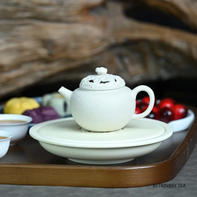 

140ml Tradition Yixing Purple Clay Teapot Household Handmade Tea Pot Raw Ore White Mud Kettle Chinese Zisha Tea Set Collection