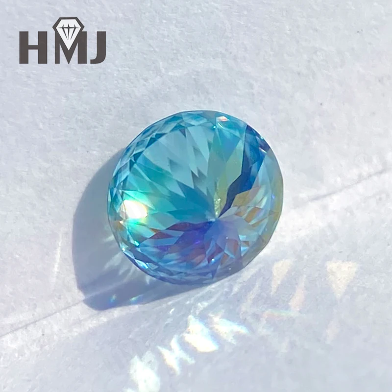 Moissanit-Diamant, mehrfarbig, rund, 100 Facetten, mit GRA-Zertifikat, DIY-Ring, Halskette, Ohrringe für die Schmuckherstellung, Großhandel – Detail 16