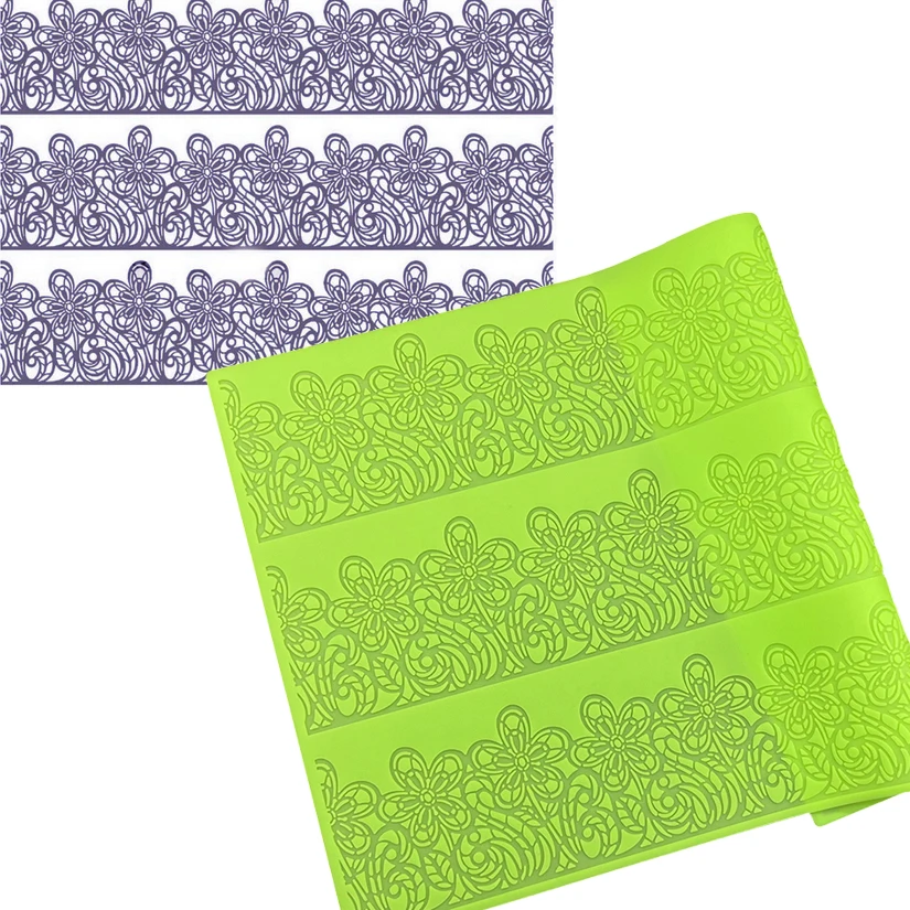 Small Check Silicone Mat to Create Sugar Lace Fondant Cake Decorating Tools Baking Mold