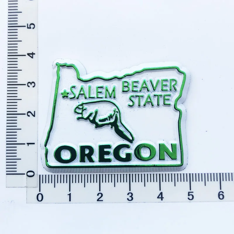 

Oregon Beaver State Fridge Magnets Travel 3D Memorial Magnetic Refrigerator