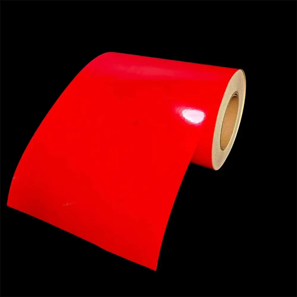 5cm/10cm/15cm/20cm*5m Red Reflective Tapes Glass Bead Plain Reflectors Waterproof Adhesive Stickers For Cars Truck Warning Signs