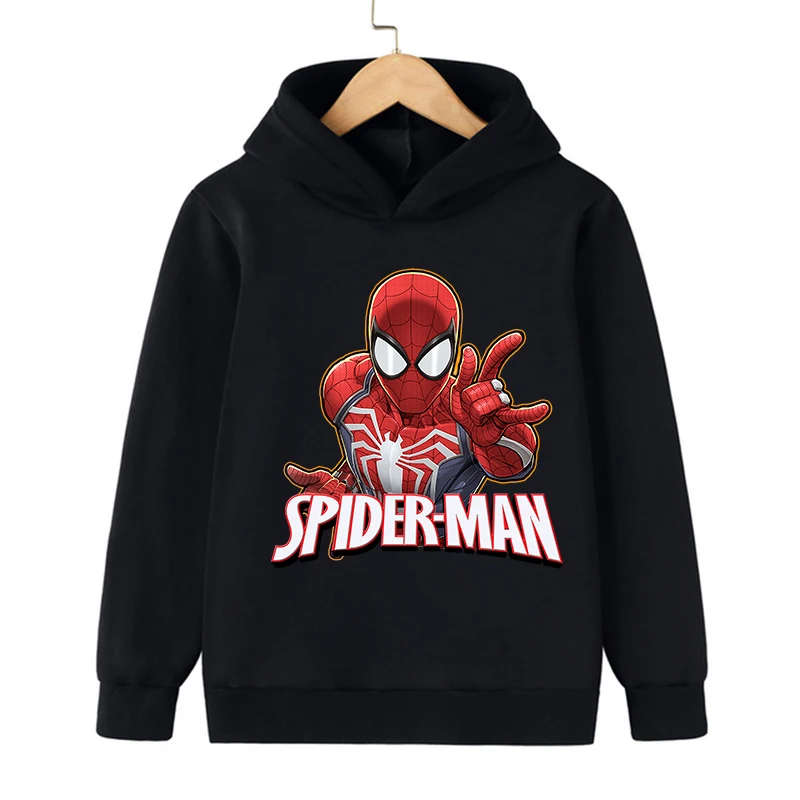 Funny Cartoon Pink Sweatshirt Kawaii Cute Super Hero Spiderman Hoodie Children Kids Boys Girls Baby Harajuku Graphic Hoodies