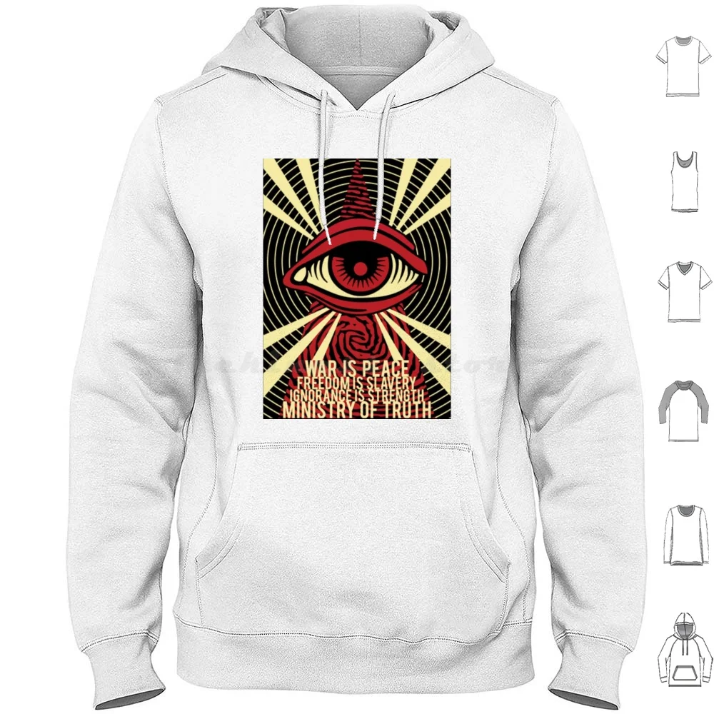 Ministry Of Truth Hoodie cotton Long Sleeve Ministry Of Truth 1984 Dystopian Orwell Orwellian Ingsoc War Is Peace Is