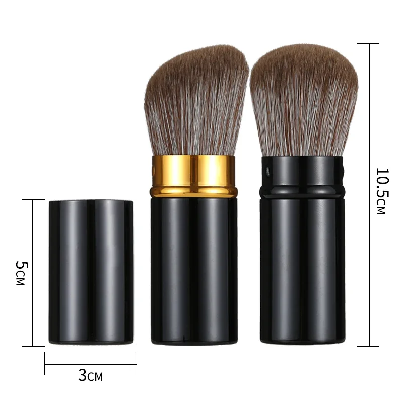 Powder/Blush Brushes New Retractable Single Soft Loose Powder Blush Brush Portable Beauty Cosmetic Tool brochas maquillaje