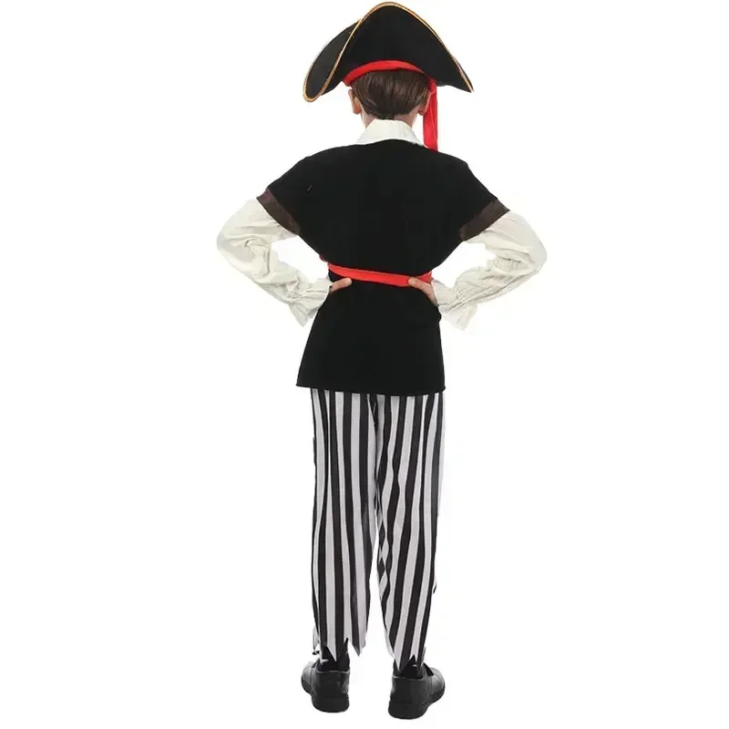 Halloween Costumes Kids Boys Pirate Costume Children Captain Jack Cosplay set for Christmas New Year Purim Pirate Clothes