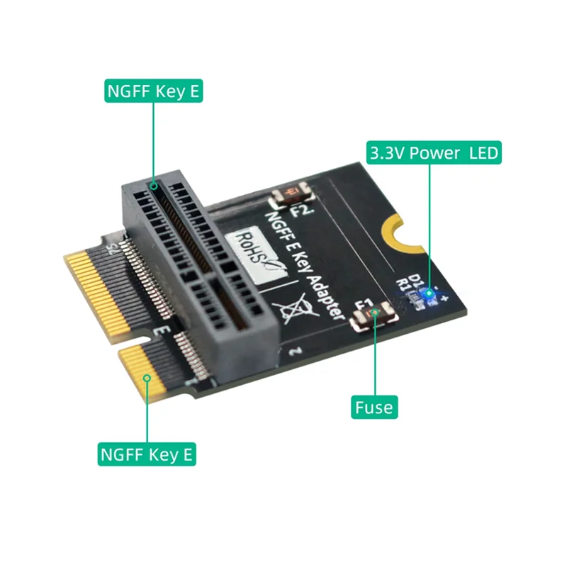 New!!M.2 NGFF E-Key To E- Key Convert Adapter Card For AX200/201/210 Wifi Card Vertical Installation Easy To Use