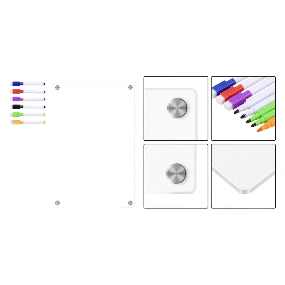 Magnetic for acrylic Calendar for Fridge with Large Writing Area Suitable for Weekly Monthly Scheduling and for menu Planning