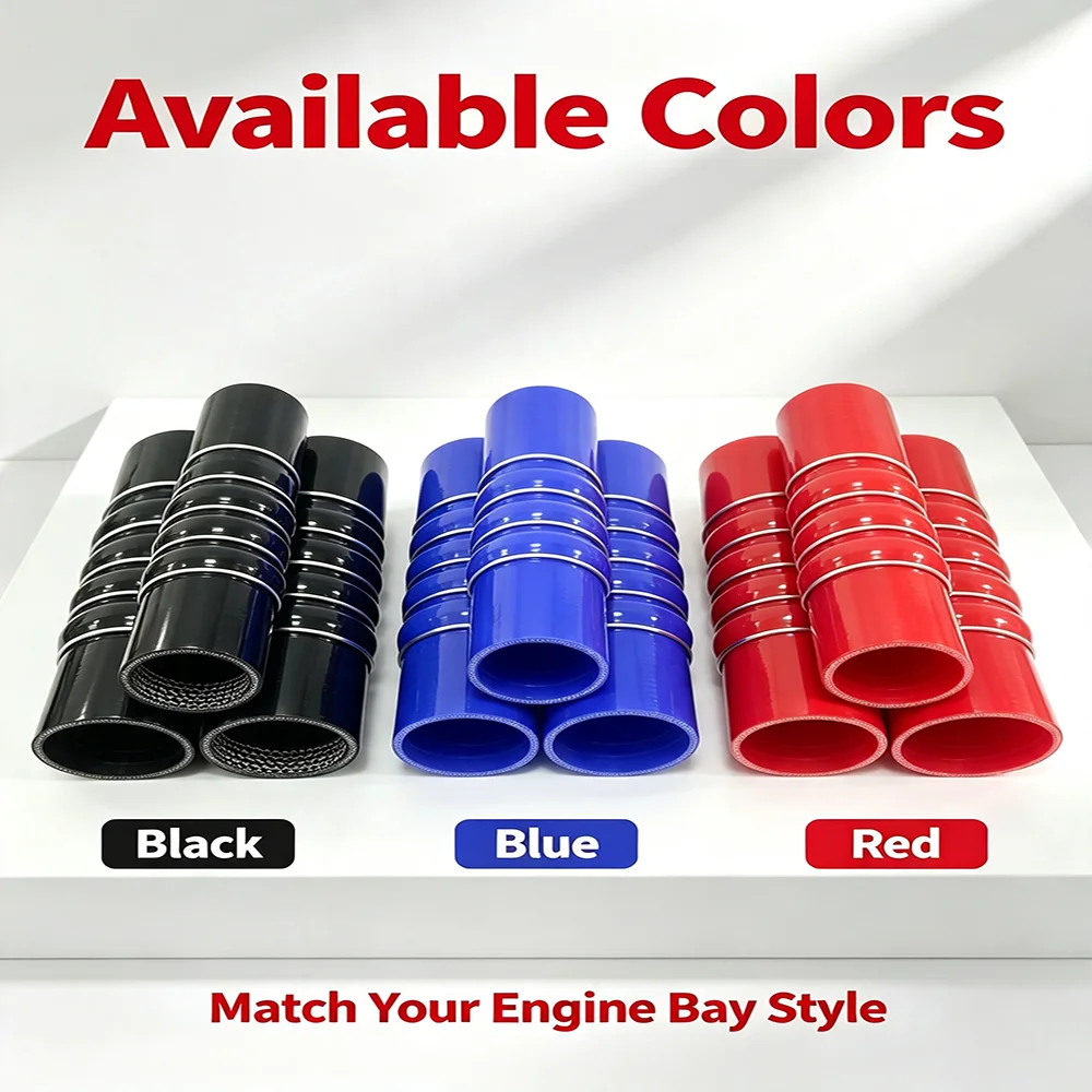 Black Silicone Hose for Car Camel Hump High-Temperature Resistant Turbocharger Intercooler Intake Pipe High Pressure Connection