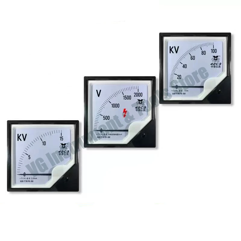 42C3 DC High Voltage Voltmeter 1000V 1200V 1500V 2000V 2500V 3000V Iasrumatt Installation for Direct UE 1kV 2KV 3KV Insalsati