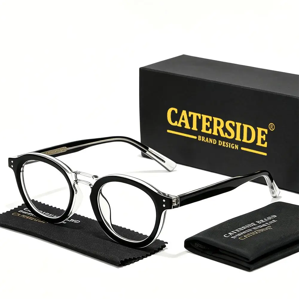 CATERSID Modische Herren-Quadratbrillenfassung Hochwertige Tr-90 Anti-Blaulicht-Brille Damen-Business-Festival-Geschenkbrille – Detail 9