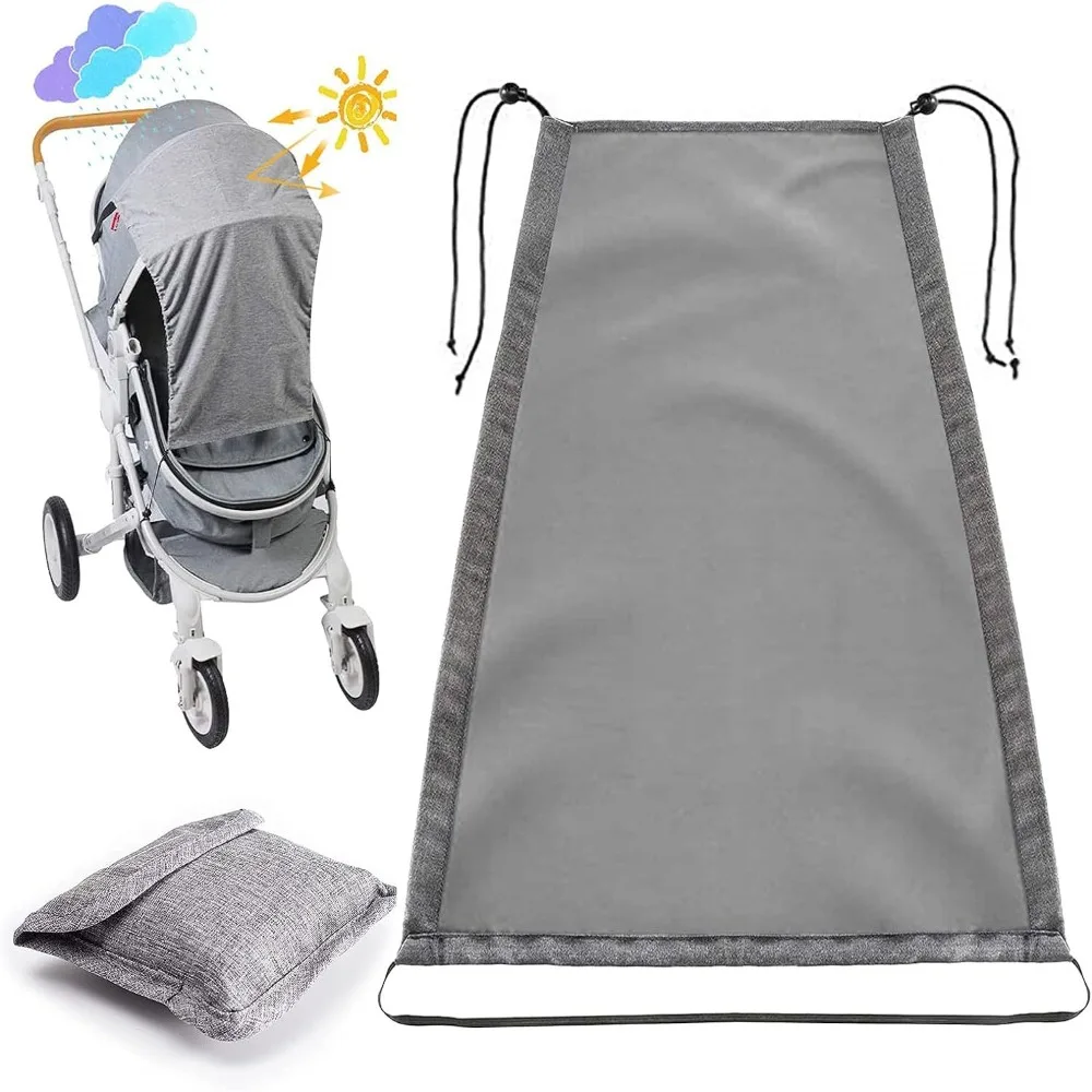 Extended Baby Stroller Sunshade Cover Sunscreen Breathable Baby Pram Canopy Waterproof Anti-UV Pushchair Visor