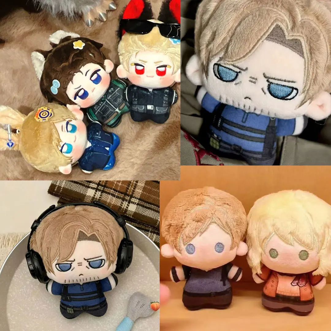 

10cm Resident Leon Ashley Plush Doll Plushies Cute Soft Chris Wesker Stuffed Toy Pendant Keychain Fans Collect Birthday Gifts